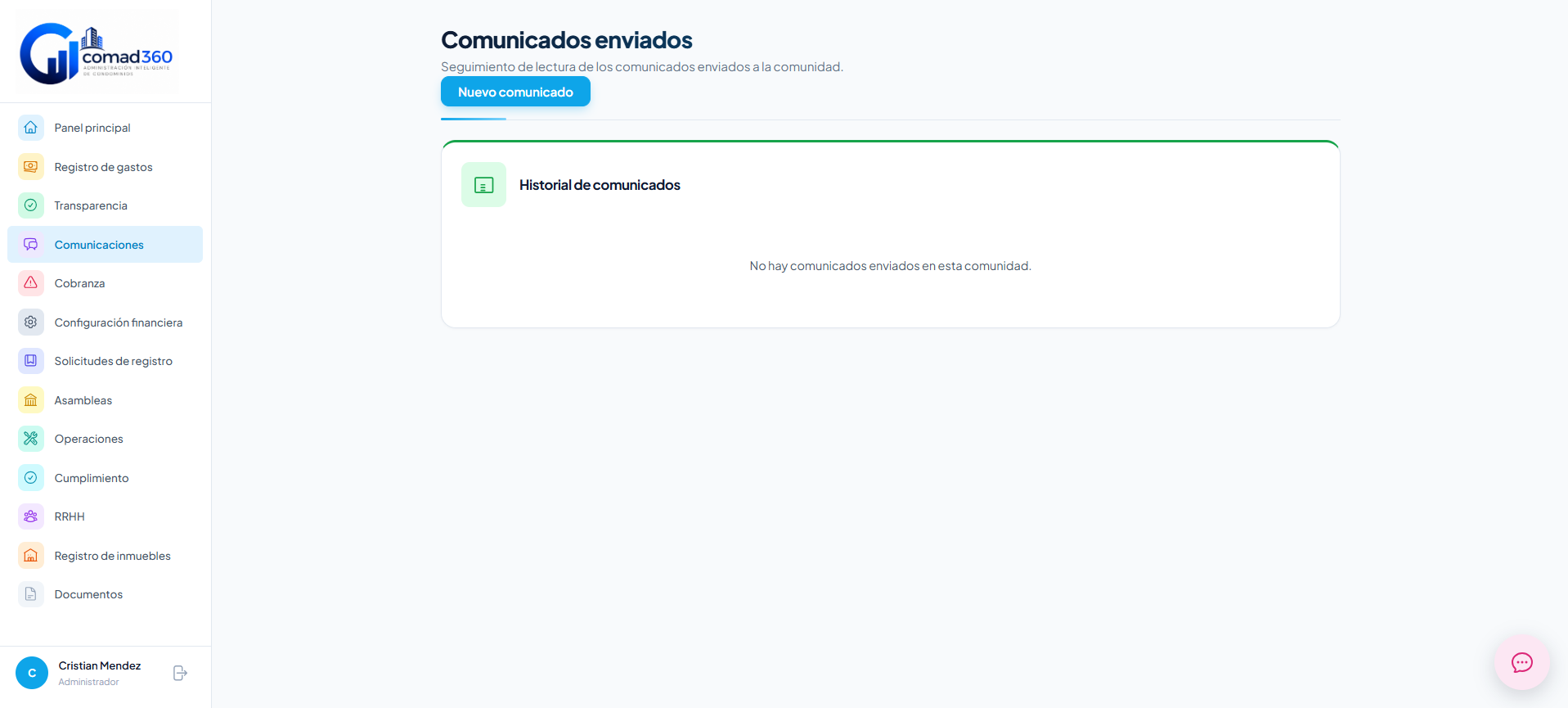 Comunicados de la comunidad en Comad360
