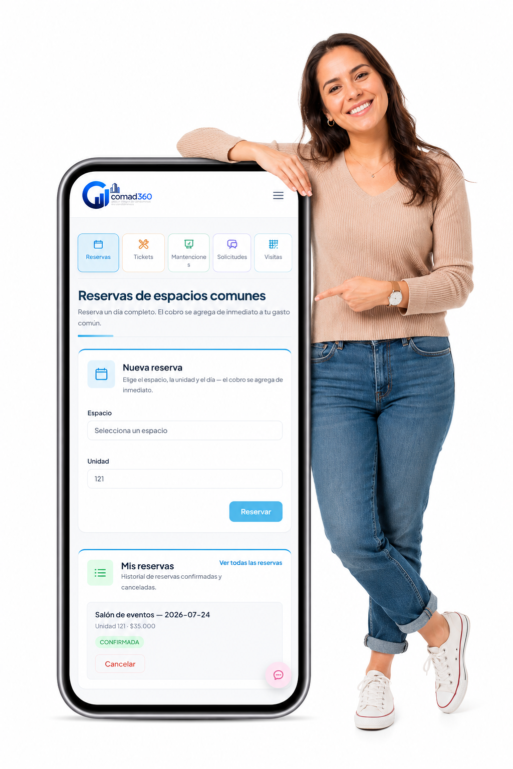 App de Comad360 para residentes